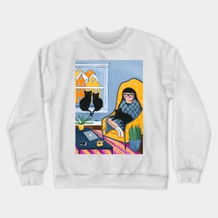 Working From Home With Cats Crewneck Sweatshirt